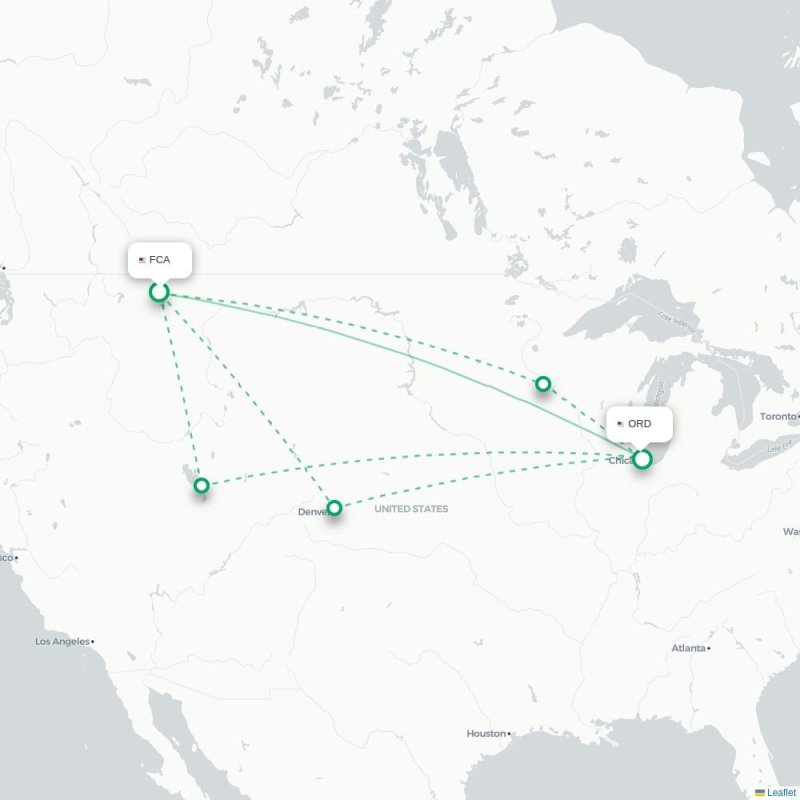 FCA - ORD route map