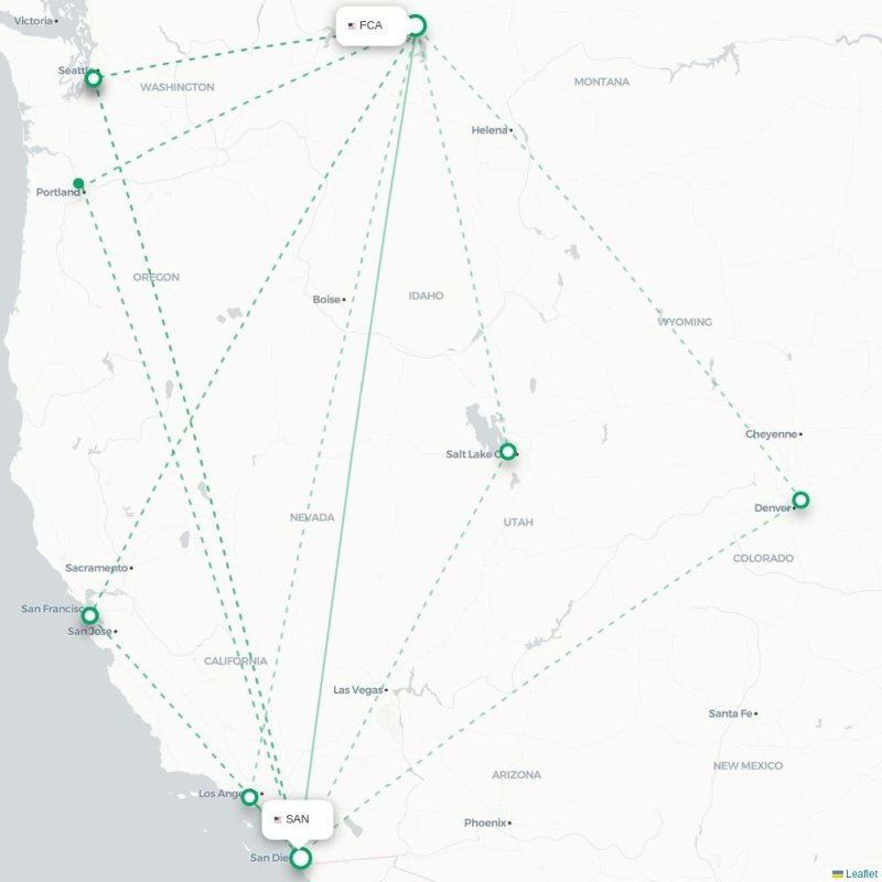 FCA - SAN route map