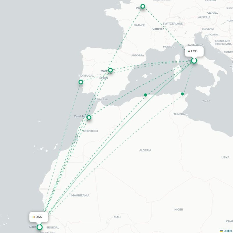 FCO - DSS route map