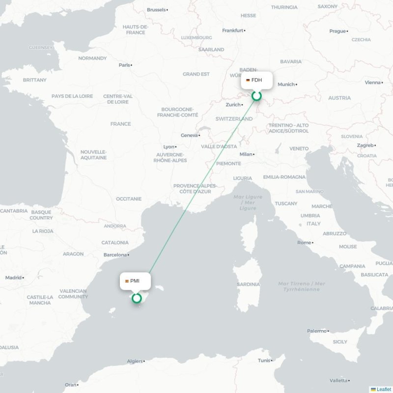 FDH - PMI route map