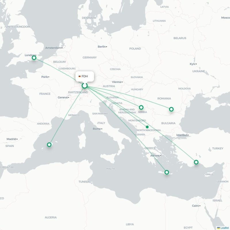 FDH - AYT route map