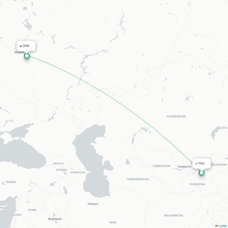 FEG - DME route map