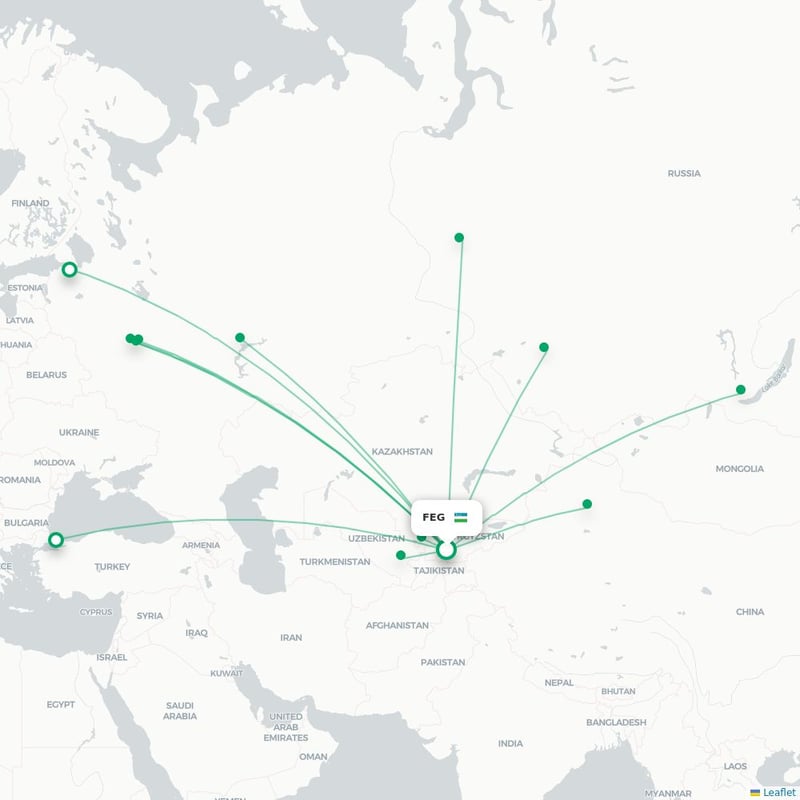 Route map Fergana  FEG 