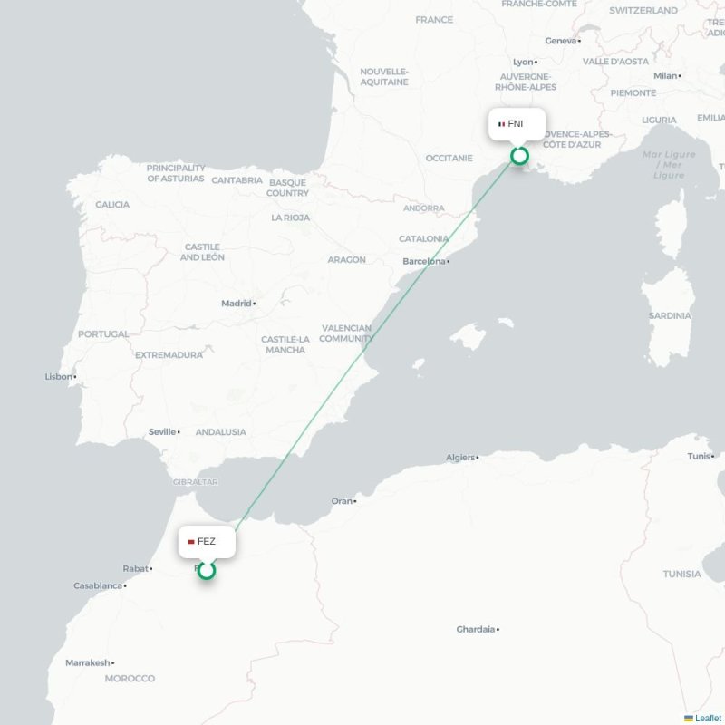FEZ - FNI route map