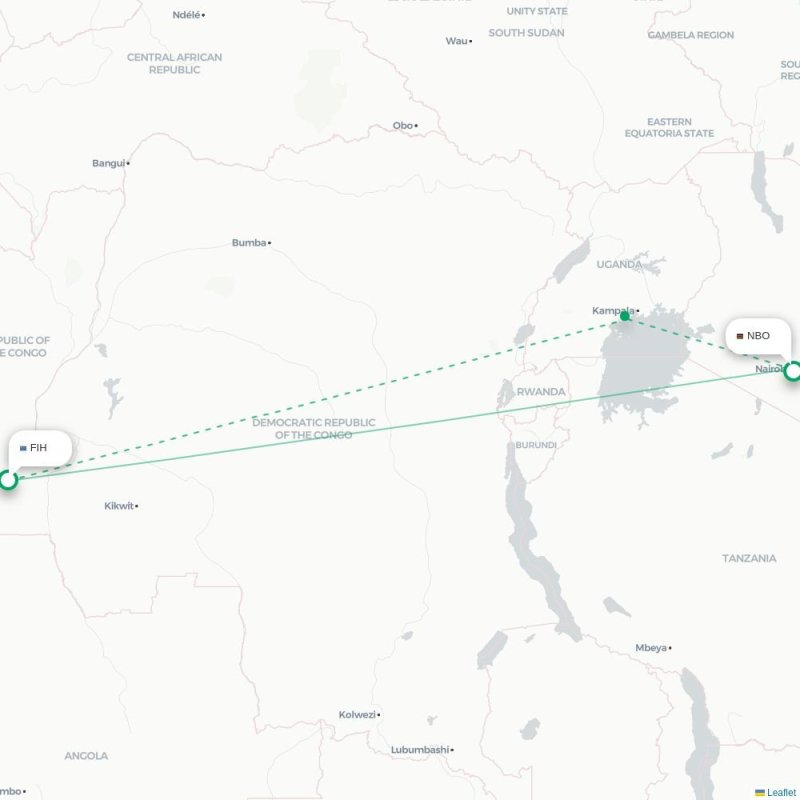 FIH - NBO route map