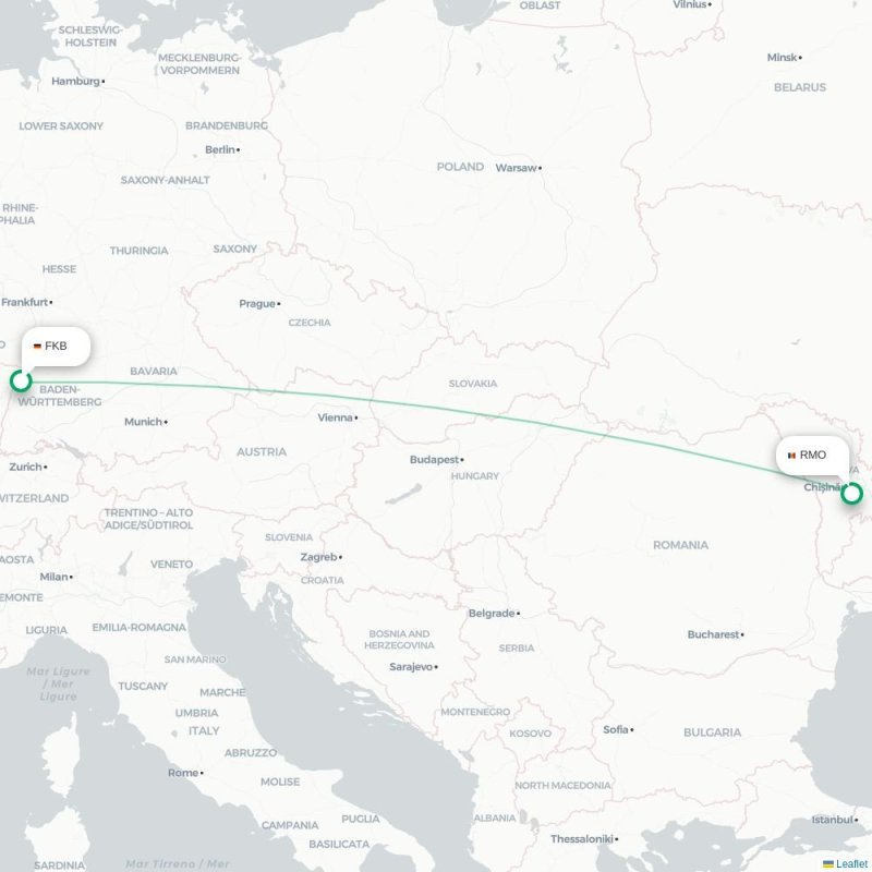 FKB - RMO route map