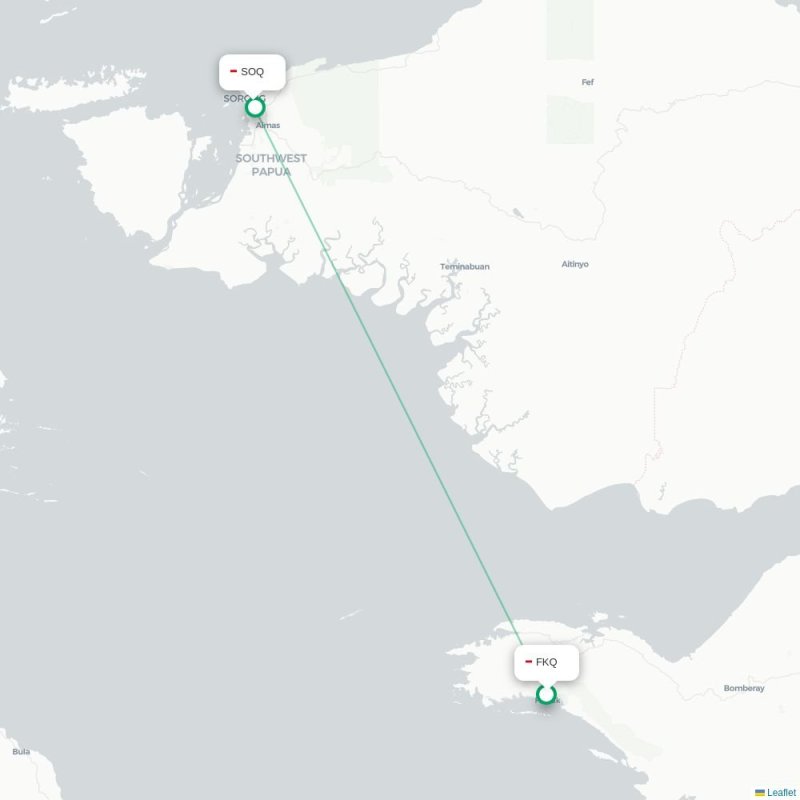 FKQ - SOQ route map