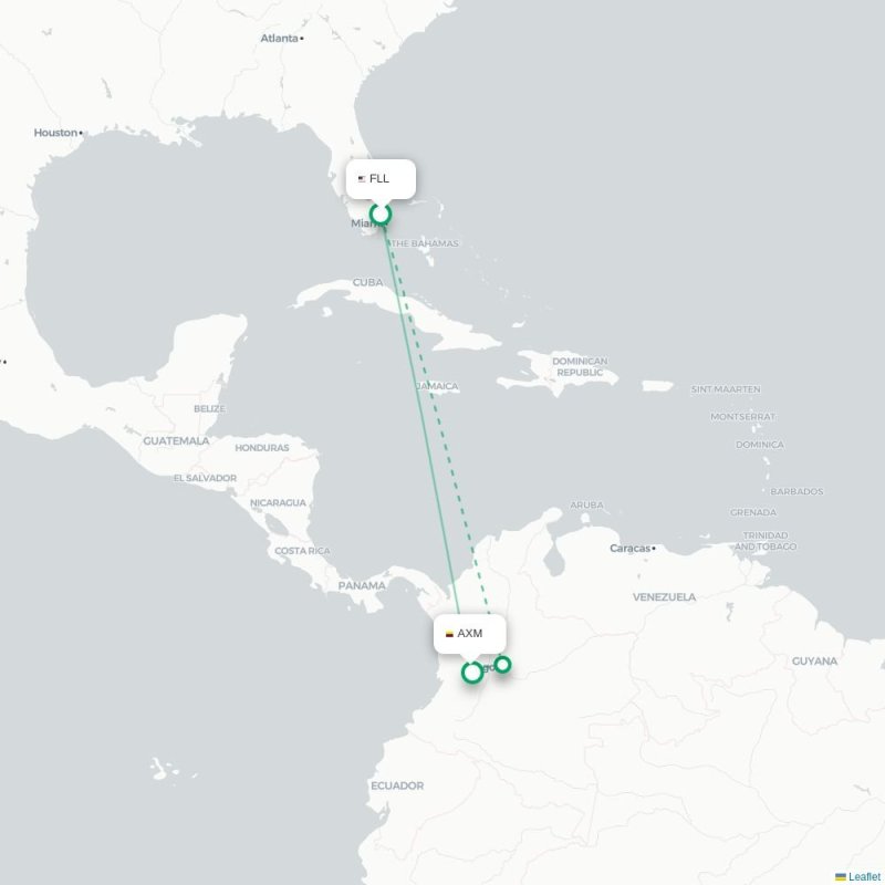 FLL - AXM route map