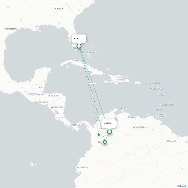 FLL - BGA route map