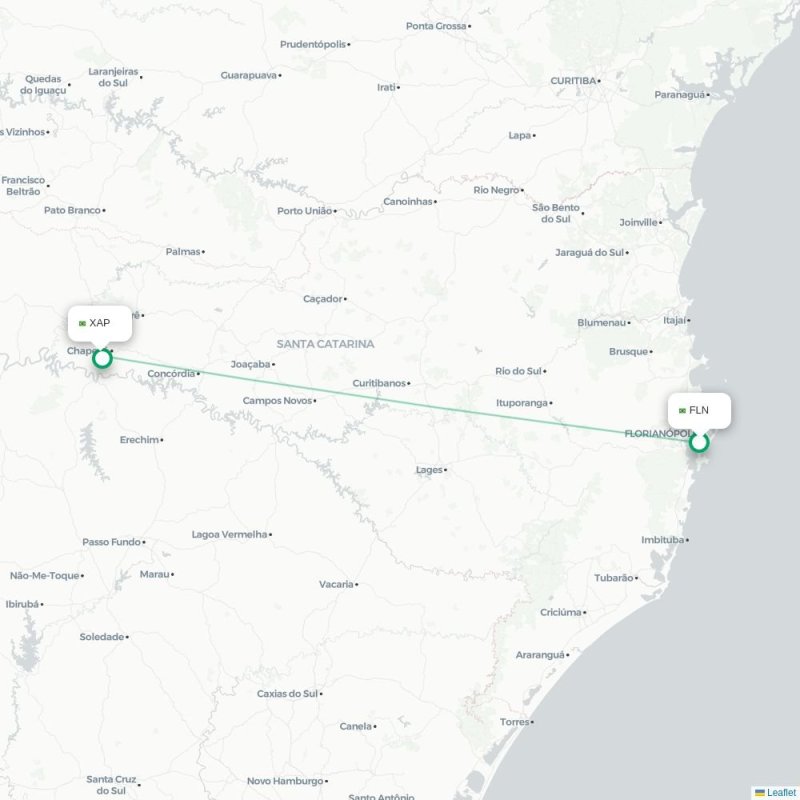 FLN - XAP route map