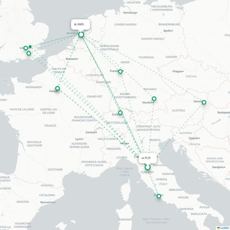 FLR - AMS route map