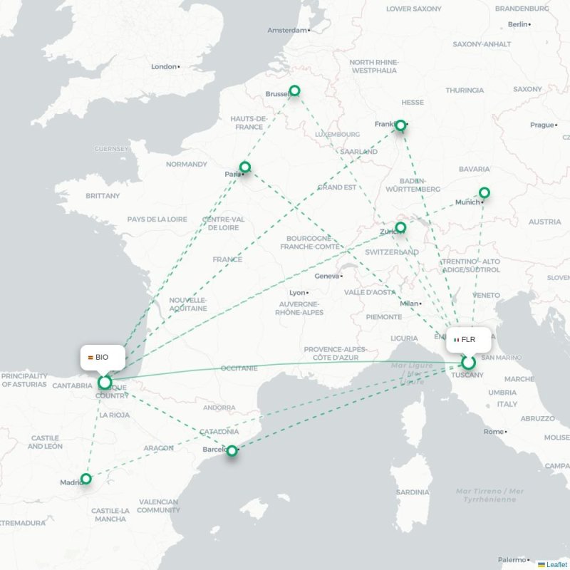 FLR - BIO route map