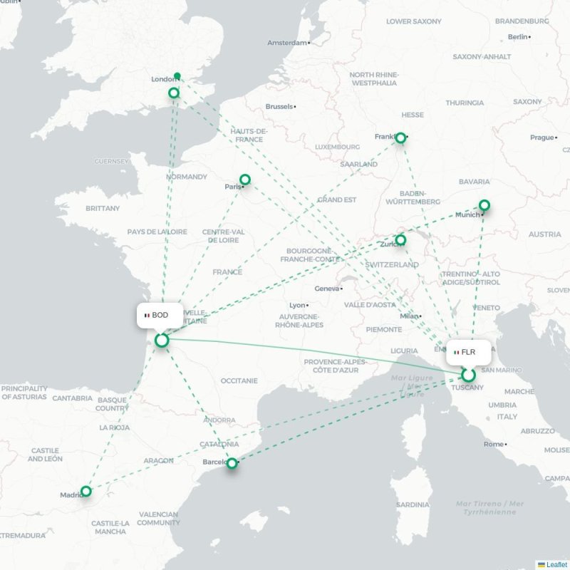 FLR - BOD route map