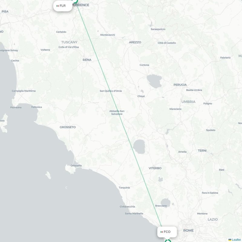 FLR - FCO route map