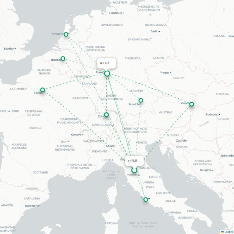 FLR - FRA route map