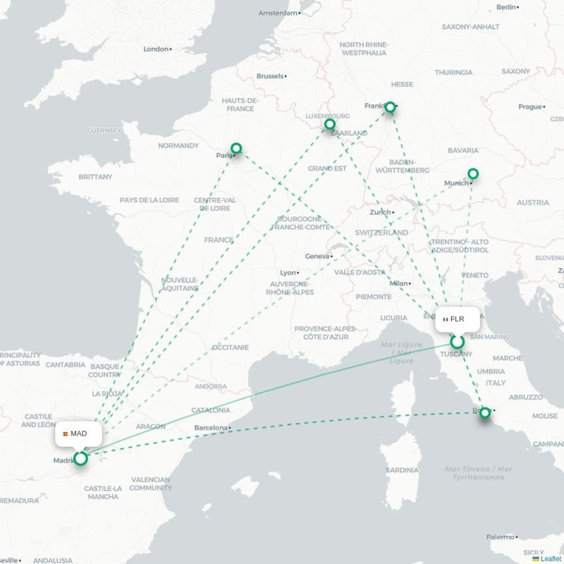 FLR - MAD route map