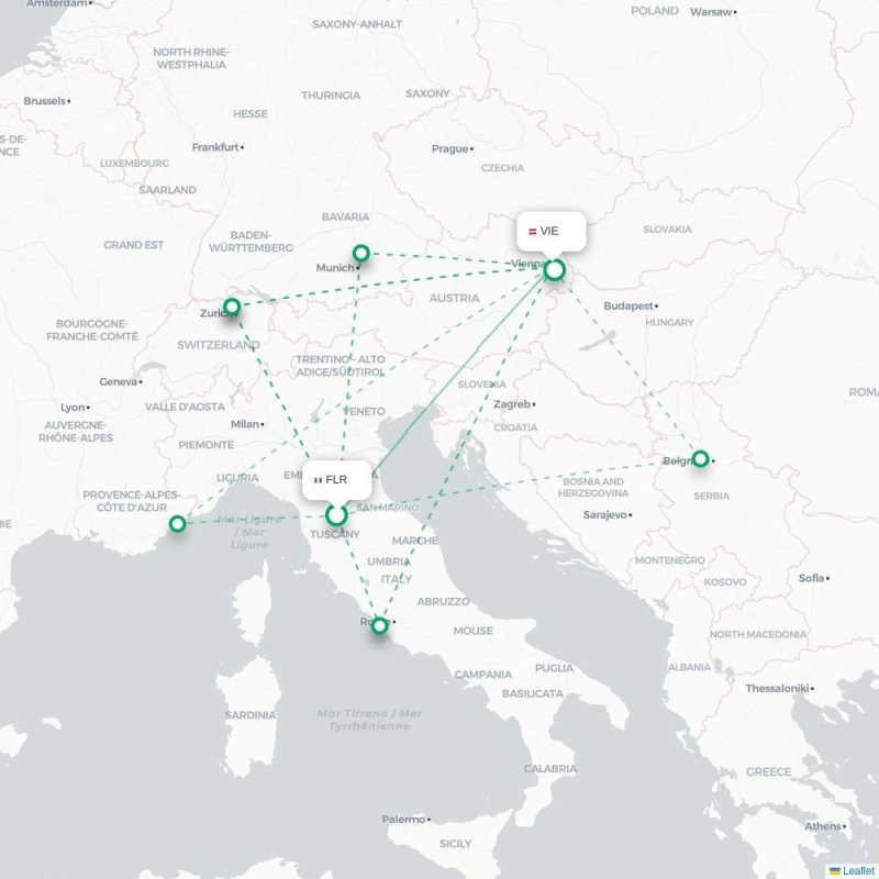 FLR - VIE route map