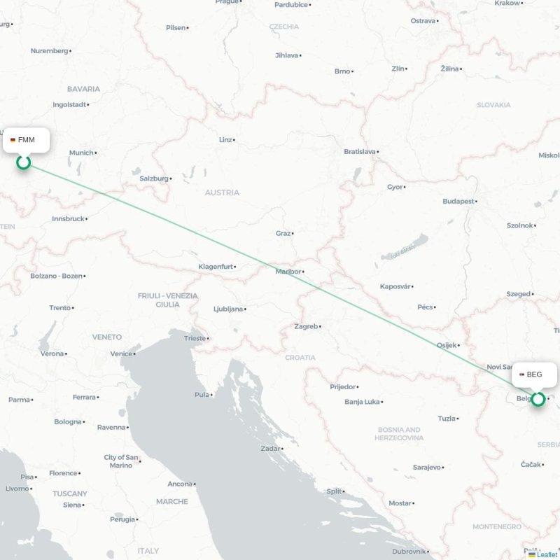 FMM - BEG route map