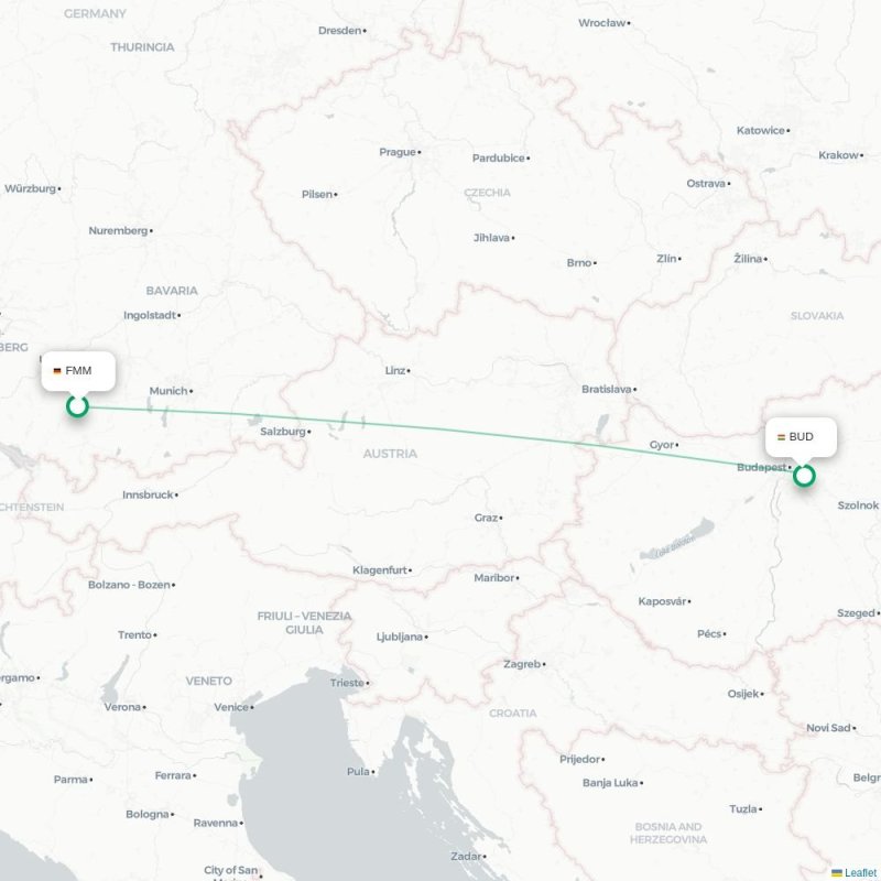 FMM - BUD route map
