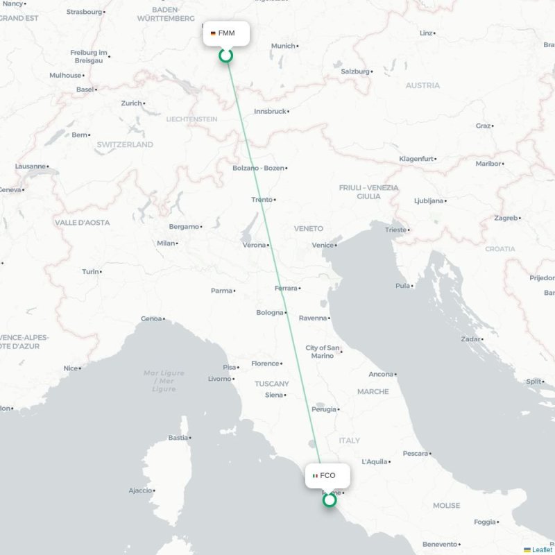 FMM - FCO route map
