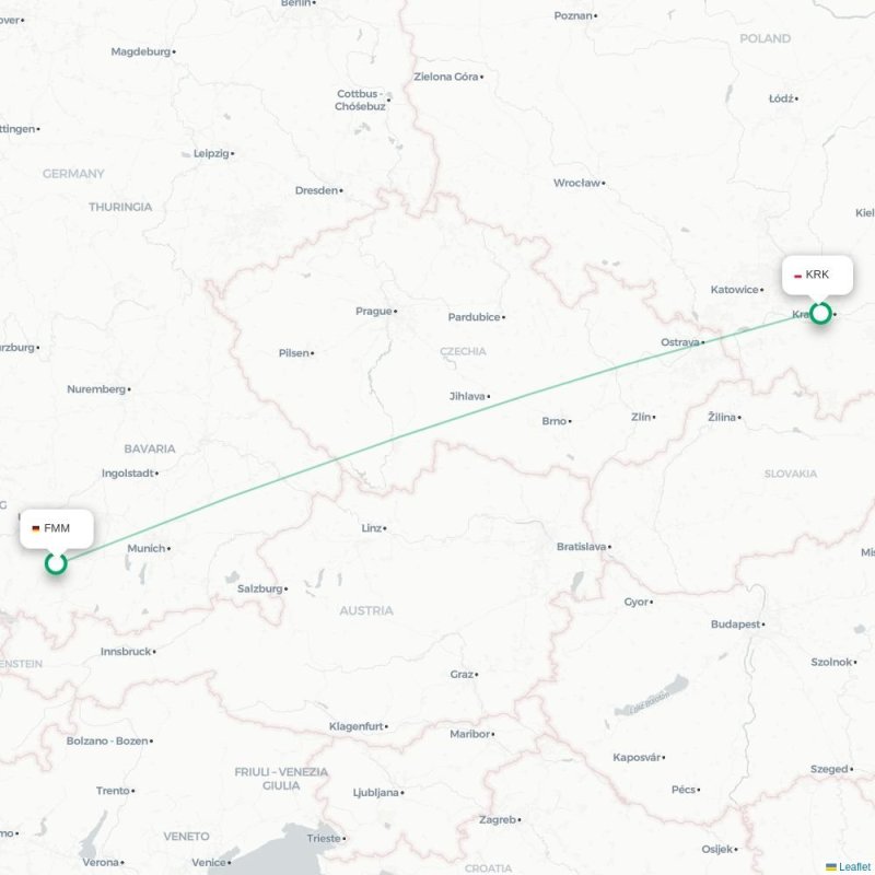 FMM - KRK route map