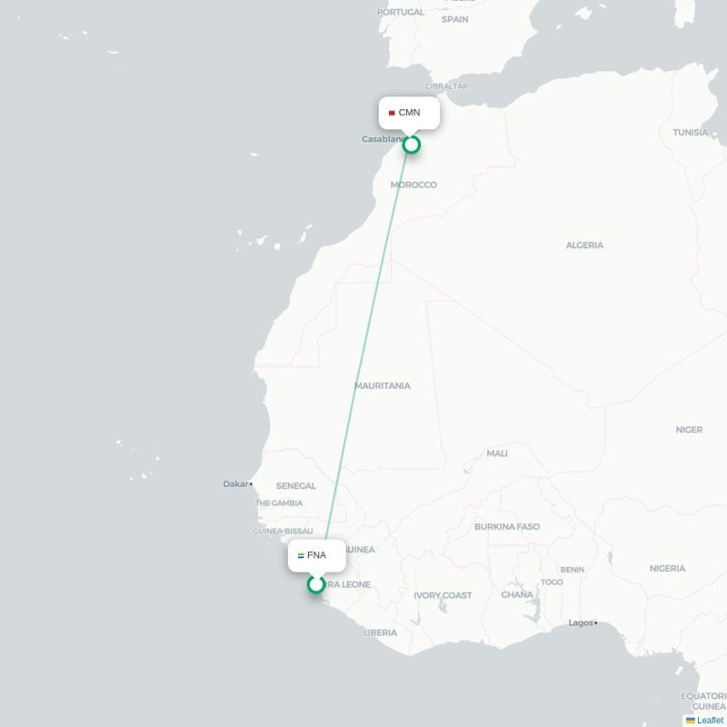 FNA - CMN route map