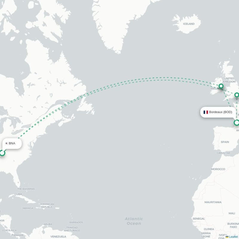 FNC - BOD route map