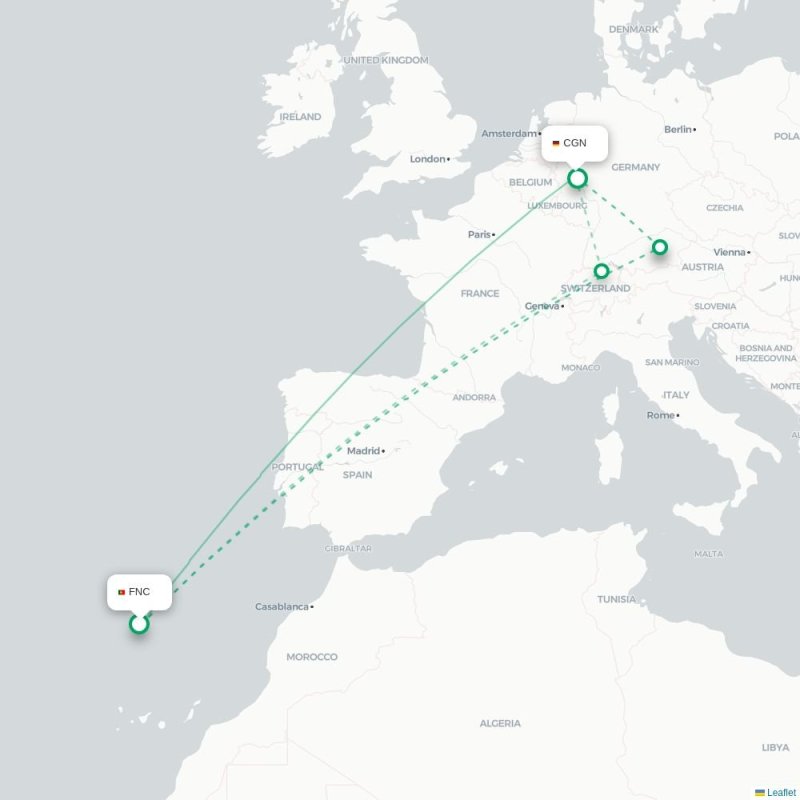 FNC - CGN route map