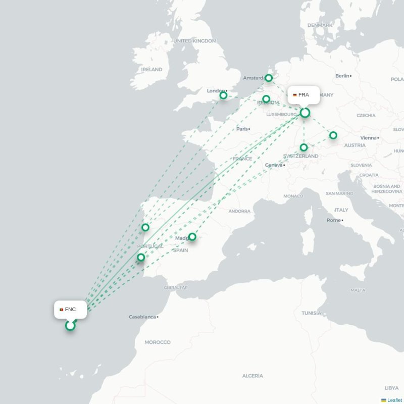 FNC - FRA route map