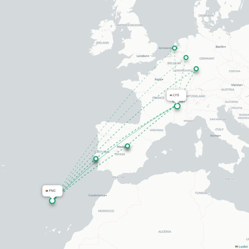 FNC - LYS route map