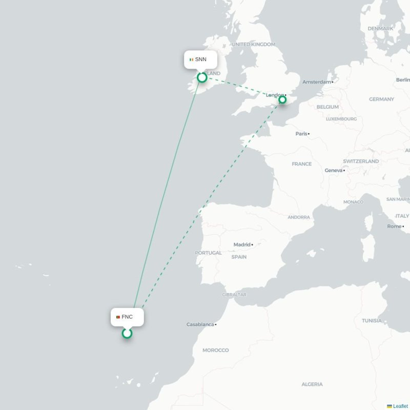 FNC - SNN route map