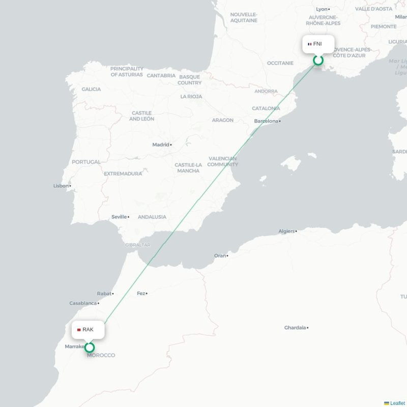 FNI - RAK route map