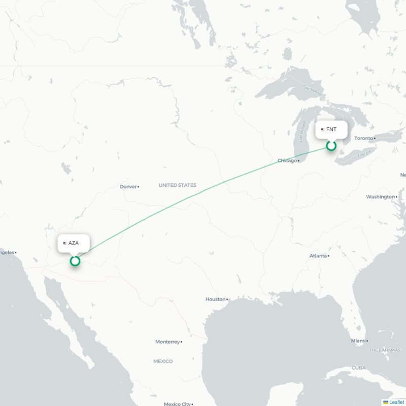 FNT - AZA route map