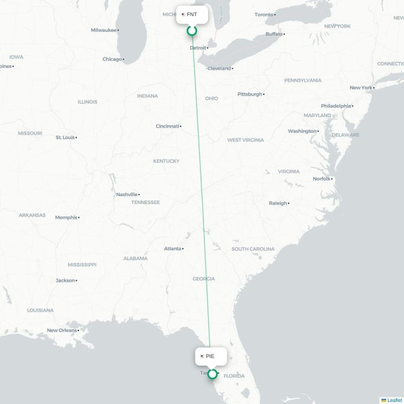 FNT - PIE route map