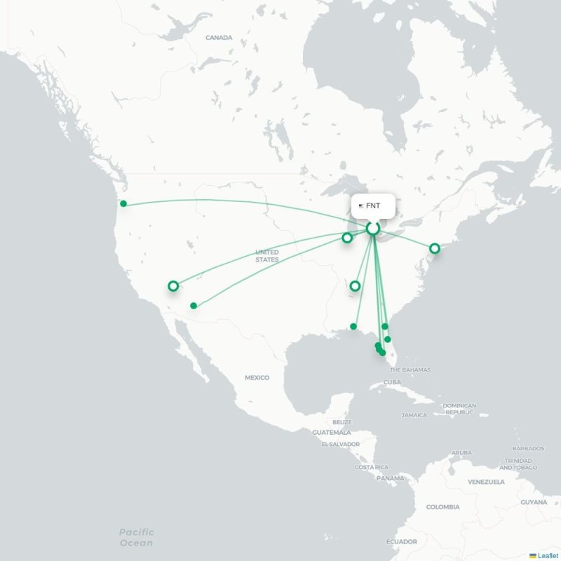 FNT - AZA route map