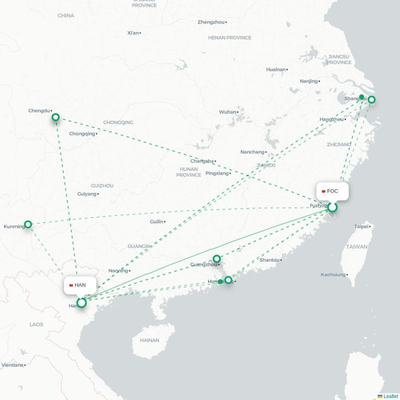 FOC - HAN route map