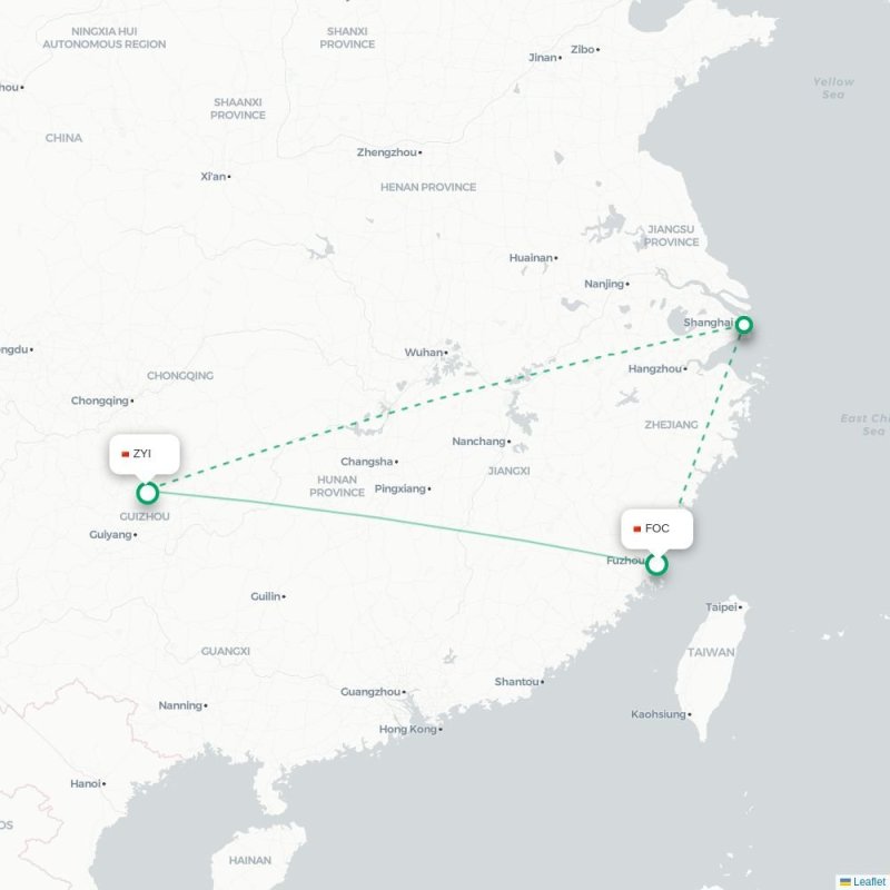 FOC - ZYI route map