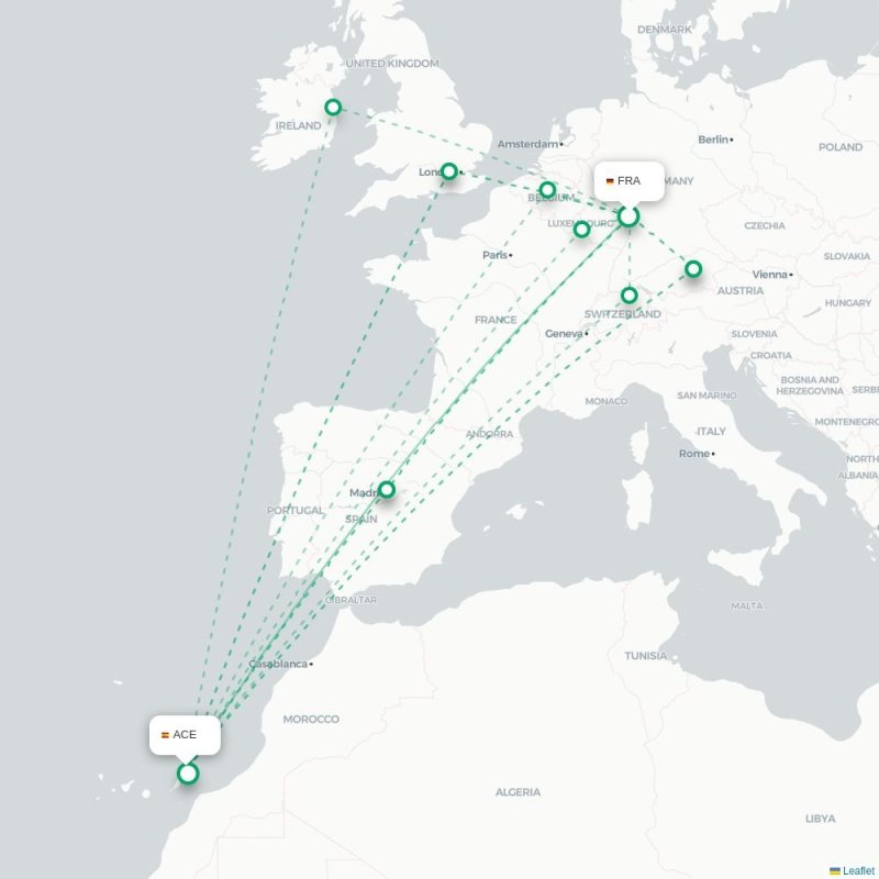 FRA - ACE route map