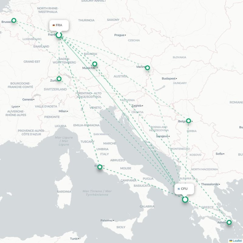 FRA - CFU route map