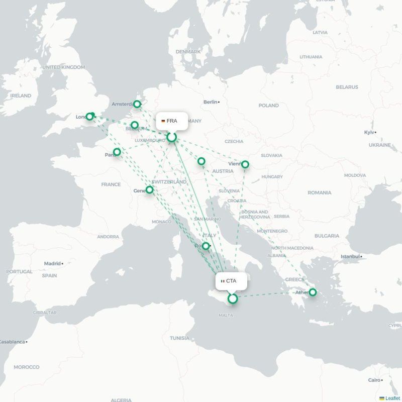 FRA - CTA route map