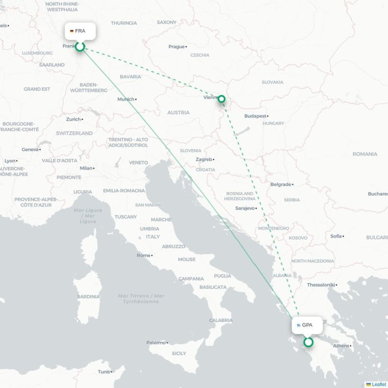 FRA - GPA route map