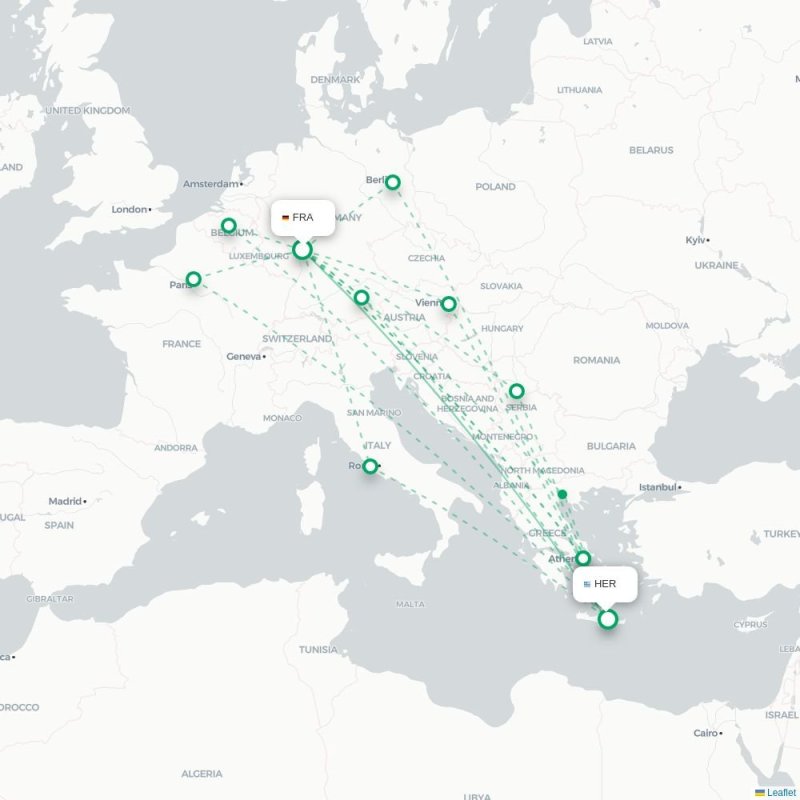 FRA - HER route map