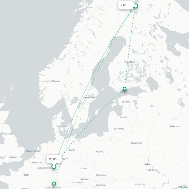 FRA - IVL route map