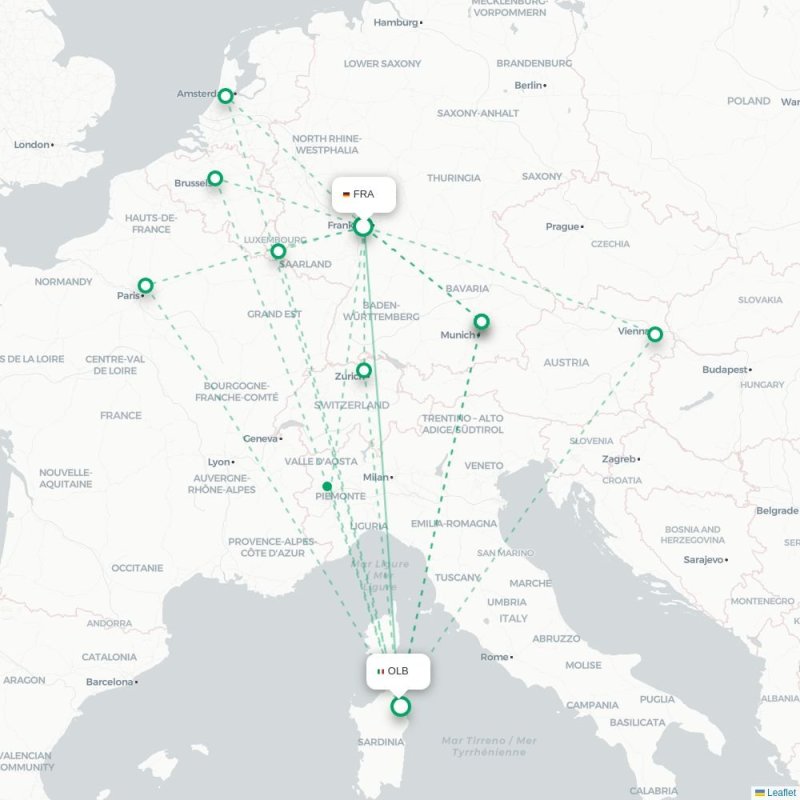 FRA - OLB route map