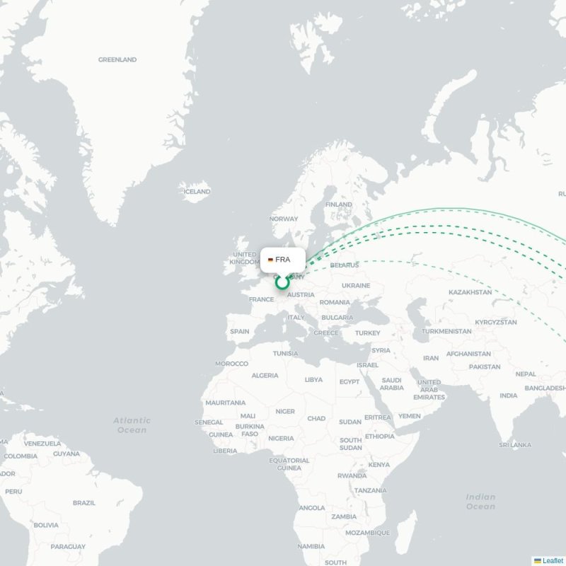 FRA - SHE route map