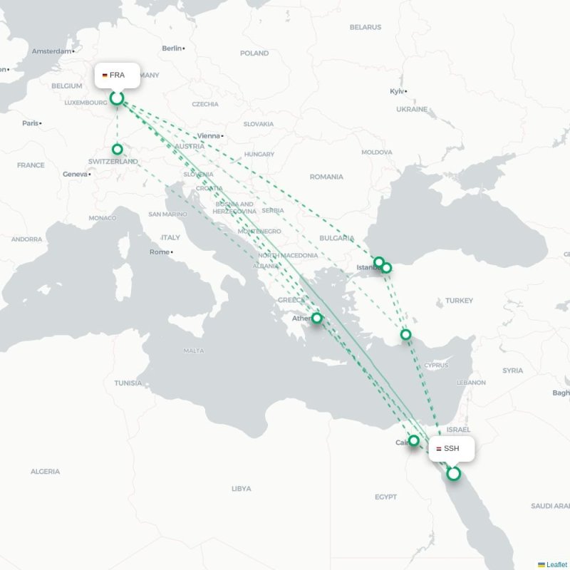 FRA - SSH route map