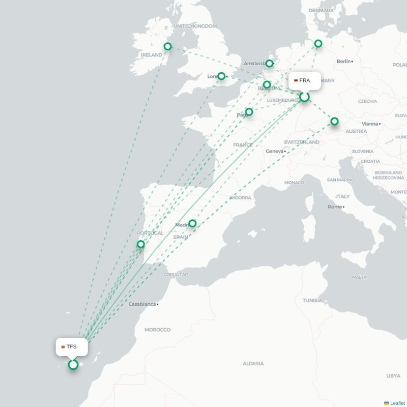 FRA - TFS route map