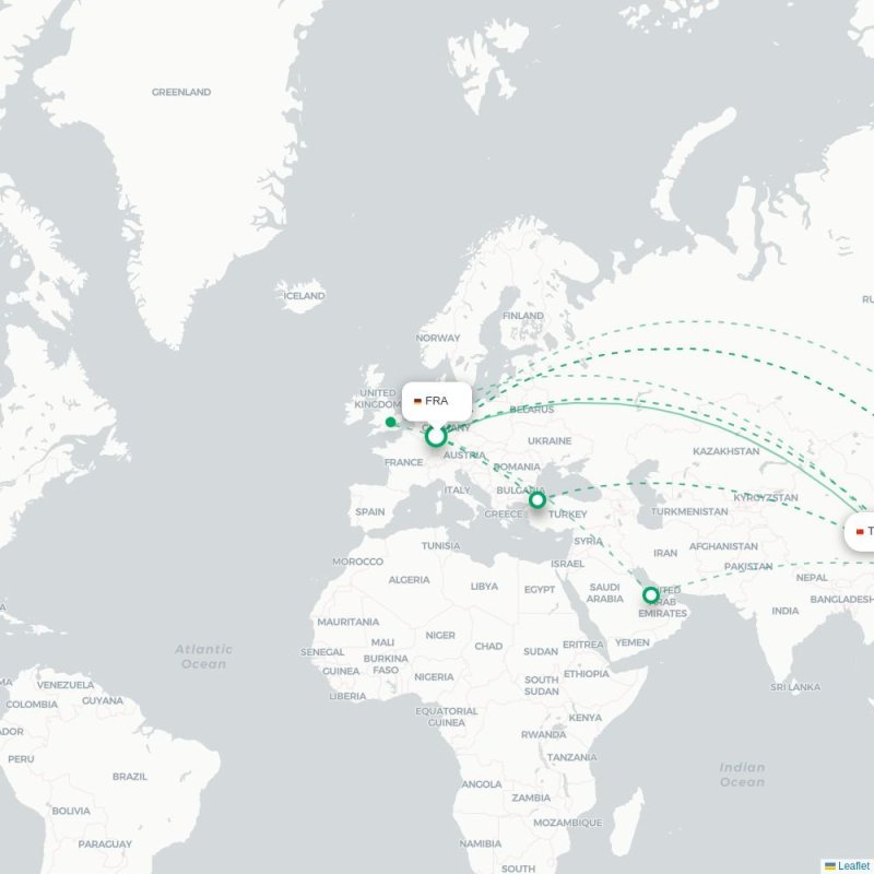 FRA - TFU route map