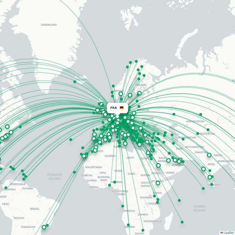 Route map Frankfurt  FRA 