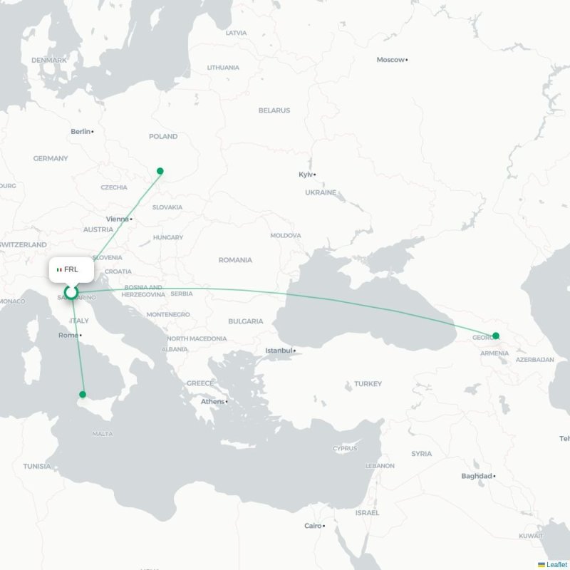 FRL - KTW route map